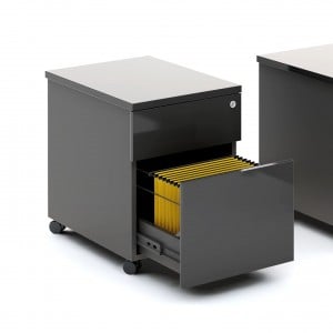 Gloss Mobile Pedestal w/File Drawer by MDD Office Furniture