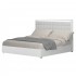 Roma Bonded Leather LED Platform King Size Bed, White by Kansole Furniture
