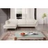 Orchard Thick Top Grain Leather Match Sectional, Left Arm Chaise Facing, White by Beverly Hills Furniture