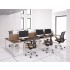 Nova O 165.2-inch Office 6-Desk Bench w/Metal Frame by NARBUTAS