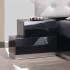 Milan Modern Lacquer Left Nightstand, Black Lacquer by J&M Furniture