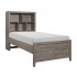 Woodrow Melamine/Wood Headboard Storage Bed, Twin Size, Brownish Gray by Homelegance