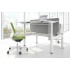 Motion 62.9-inch Electric Adjustable Office 2-Desk Bench w/3 Level Columns & Metal Legs by NARBUTAS