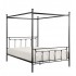 Chelone Canopy Metal Bed, Queen Size, Black by Homelegance