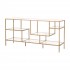 Beakman Low Bookcase, Brass & Clear by Essentials For Living