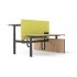 Motion 62.9-inch Electric 3 Columns Adjustable Office 2-Desk Bench w/One Open Metal Leg by NARBUTAS