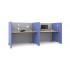 My Space Desk w/Acoustic Screens for 2 Persons by NARBUTAS