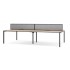 Nova U 141.6-inch Metal Frame Office 4-Desk Bench by NARBUTAS