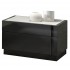 Braga Premium Wood Veneer Right Nightstand, Grey Lacquer by J&M Furniture