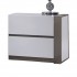 Manila Right 2-Drawer Nightstand, Gloss White/Grey by Chintaly Imports