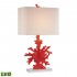 Red Coral LED Table Lamp, Red & White by ELK Home