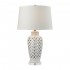 Openwork Ceramic Table Lamp, White by ELK Home