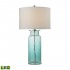 Seafoam Water Glass Bottle LED Table Lamp, Green by ELK Home