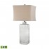 Hammered Grey Glass LED Table Lamp, Clear & Grey by ELK Home