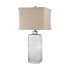 Hammered Grey Glass Table Lamp, Clear & Beige by ELK Home