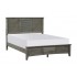 Garcia Wood/Wood Veneer Panel Bed, Queen Size, Gray by Homelegance