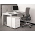 Nova U 47.2-inch Plain Office Desk w/Metal Frame by NARBUTAS