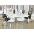 Nova A 110.2-inch Office 4-Desk Bench w/Metal Frame by NARBUTAS