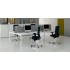 Nova U 110.2-inch Metal Frame Office 4-Desk Bench by NARBUTAS