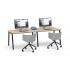 Nova A 94.4-inch Single Row Office 2-Desk Bench w/Metal Frame by NARBUTAS