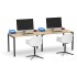 Nova U 110.2-inch Single Row Office 2-Desk Bench by NARBUTAS