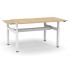 Motion 70.8-inch Electric Adjustable Office 2-Desk Bench w/3 Level Columns & Metal Legs by NARBUTAS
