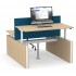 Motion 70.8-inch Electric 2 Columns Adjustable Office 2-Desk Bench w/Panel Legs by NARBUTAS