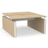 Motion 55.1-inch Electric 2 Columns Adjustable Office 2-Desk Bench w/Panel Legs by NARBUTAS