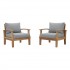Marina 2-Pc Outdoor Patio Teak Set, Composition 1 by Modway Furniture