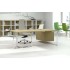 Plana MFC Melamine Executive Desk w/Fixed Pedestal by NARBUTAS