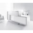 FORO Reception Desk, Left-Handed Counter, ADA Compliance, High Gloss White by MDD Office Furniture