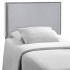 Region Nailhead Upholstered Twin Size Headboard, Gray by Modway Furniture