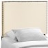 Region Nailhead Upholstered Twin Size Headboard, Ivory by Modway Furniture