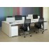 Nova O 94.4-inch Office 4-Desk Bench w/Metal Frame by NARBUTAS