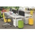 Nova U 125.8-inch Sliding Top Office 4-Desk Bench by NARBUTAS