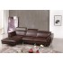 Orchard Thick Top Grain Leather Match Sectional, Left Arm Chaise Facing, Brown by Beverly Hills Furniture