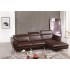 Orchard Thick Top Grain Leather Match Sectional, Right Arm Chaise Facing, Brown by Beverly Hills Furniture