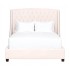 Sloan Standard King Size Bed, Cream Velvet by Essentials For Living