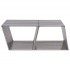 Trapezium Stainless Steel Bench (Set of 2), Silver by LeisureMod