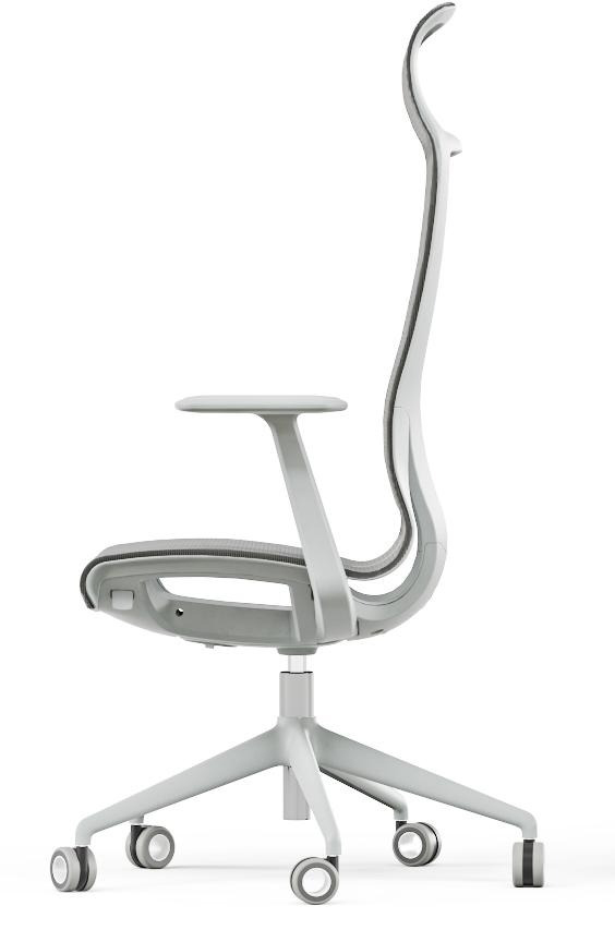 D-Chair Executive Swivel Adjustable Office Chair w/Grey Frame & Base