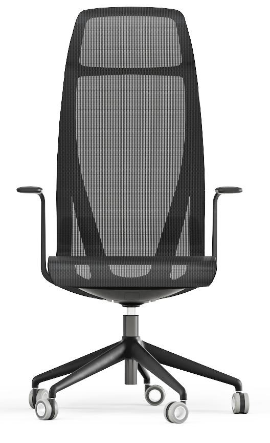 D-Chair Executive Swivel Adjustable Office Chair w/Black Frame & Base
