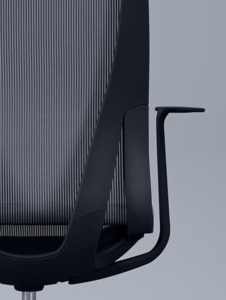 D-Chair Task Office Chair w/Black Frame & Grey Base