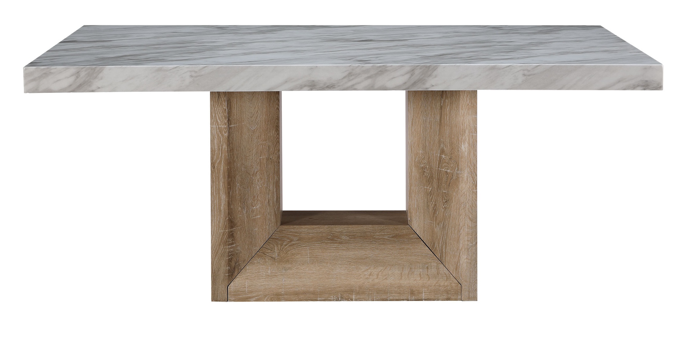 D02 Faux Marble Rectangular Dining Room Set with D8683 Chairs