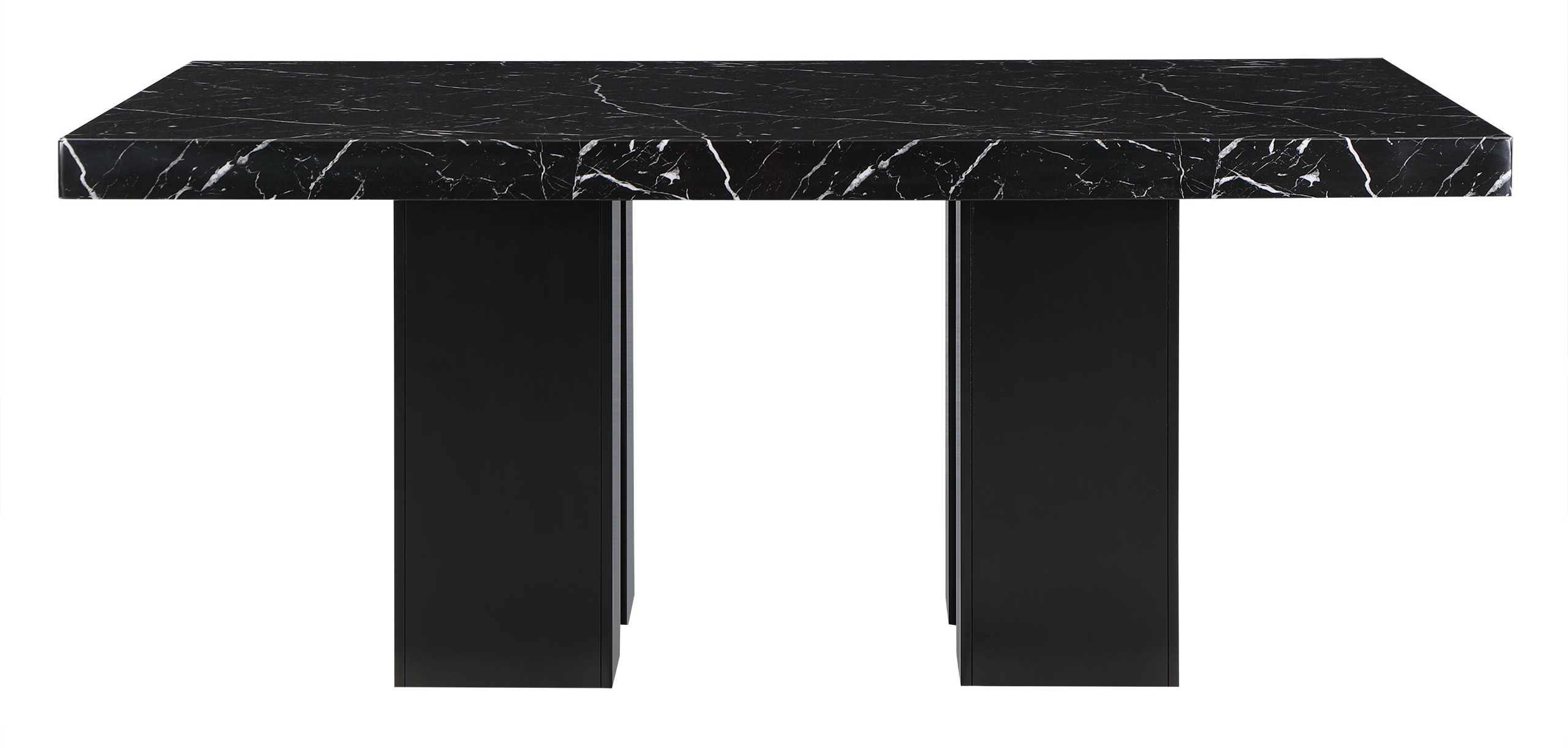 D03 Faux Marble Rectangular Dining Room Set with D03 Chairs