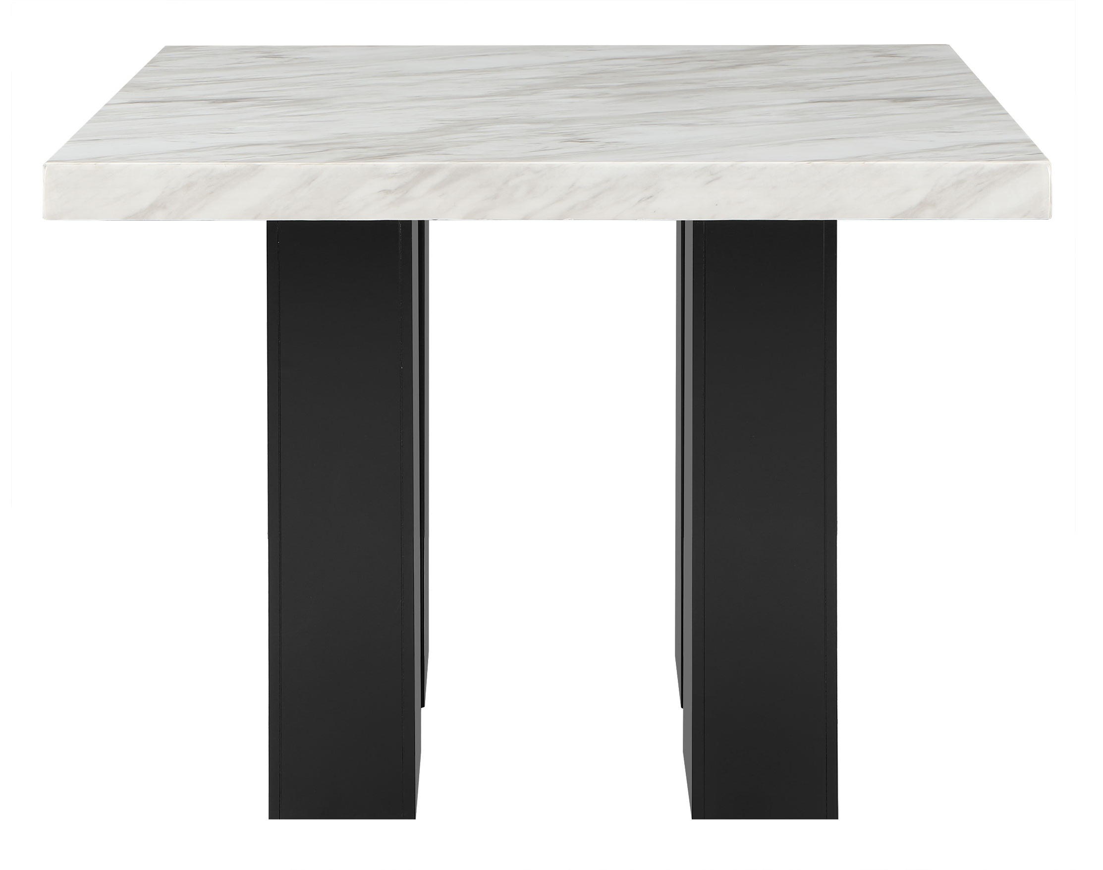 D04 Faux Marble Square Bar Dining Set with D04 Barstools