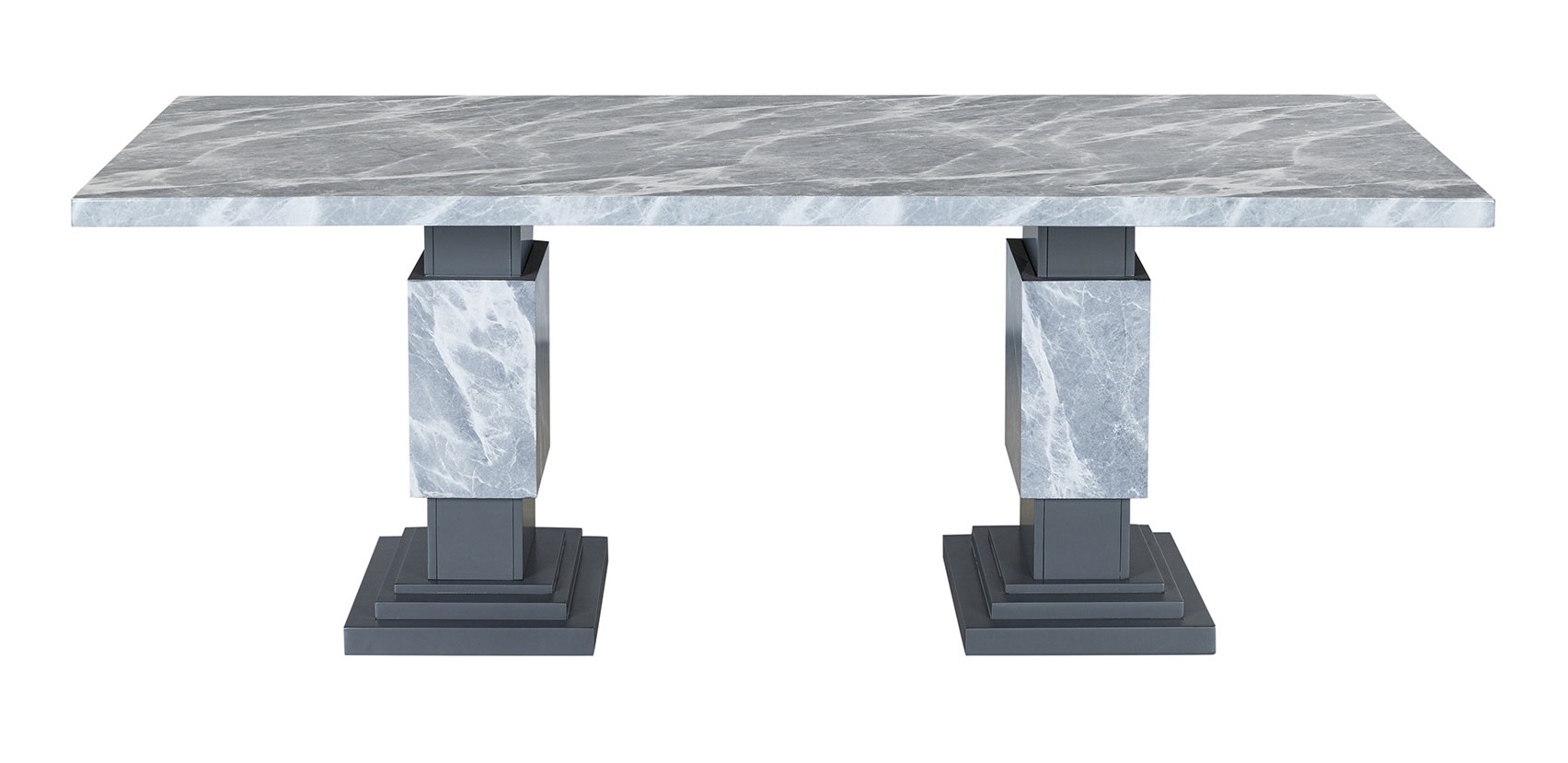D1212 Faux Marble Rectangular Dining Room Set with D12 Chairs