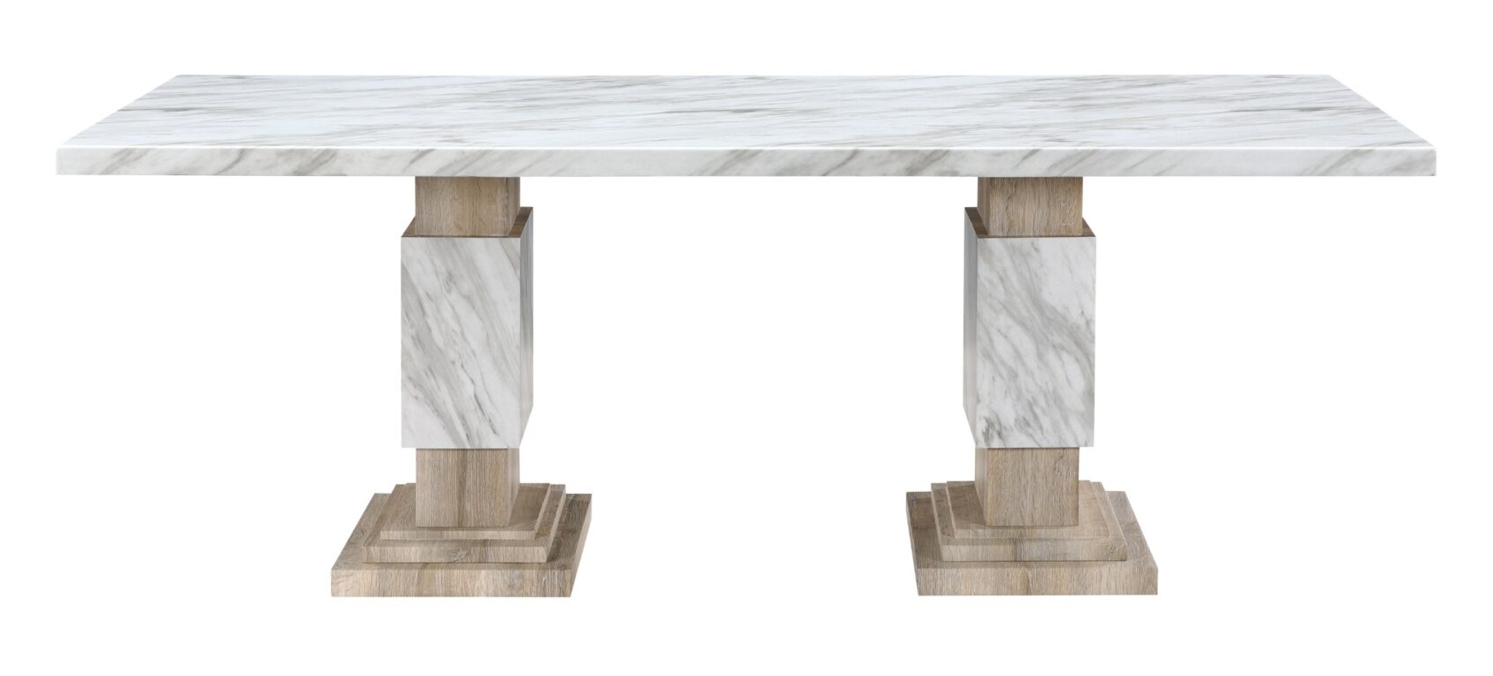 D12 Faux Marble Rectangular Dining Table