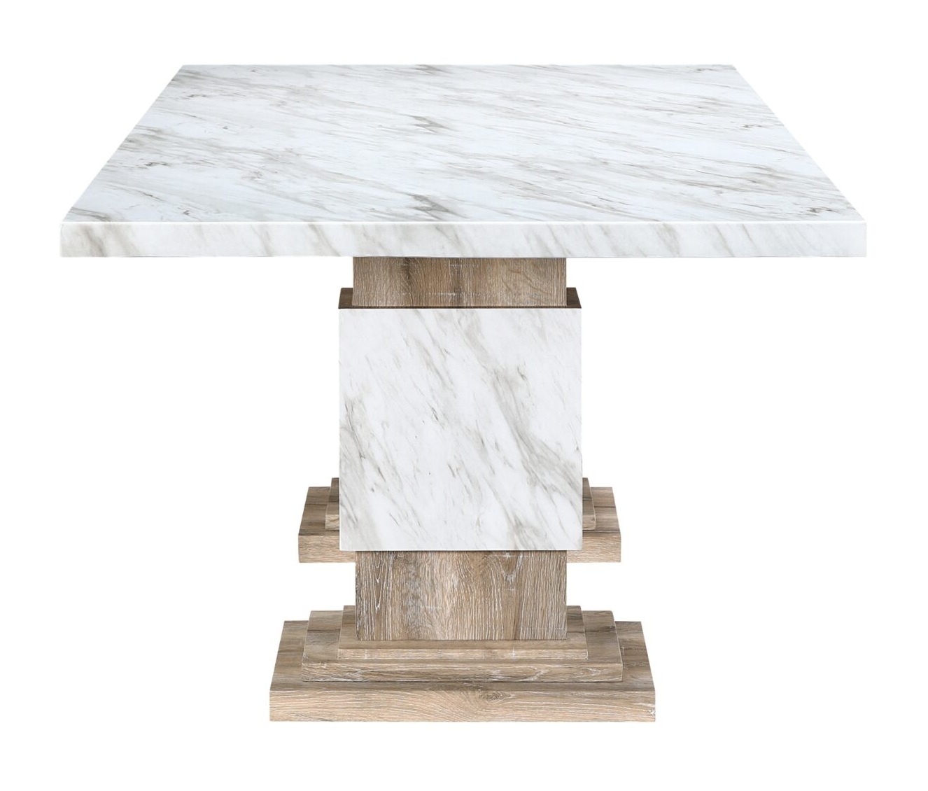 D12 Faux Marble Rectangular Dining Table