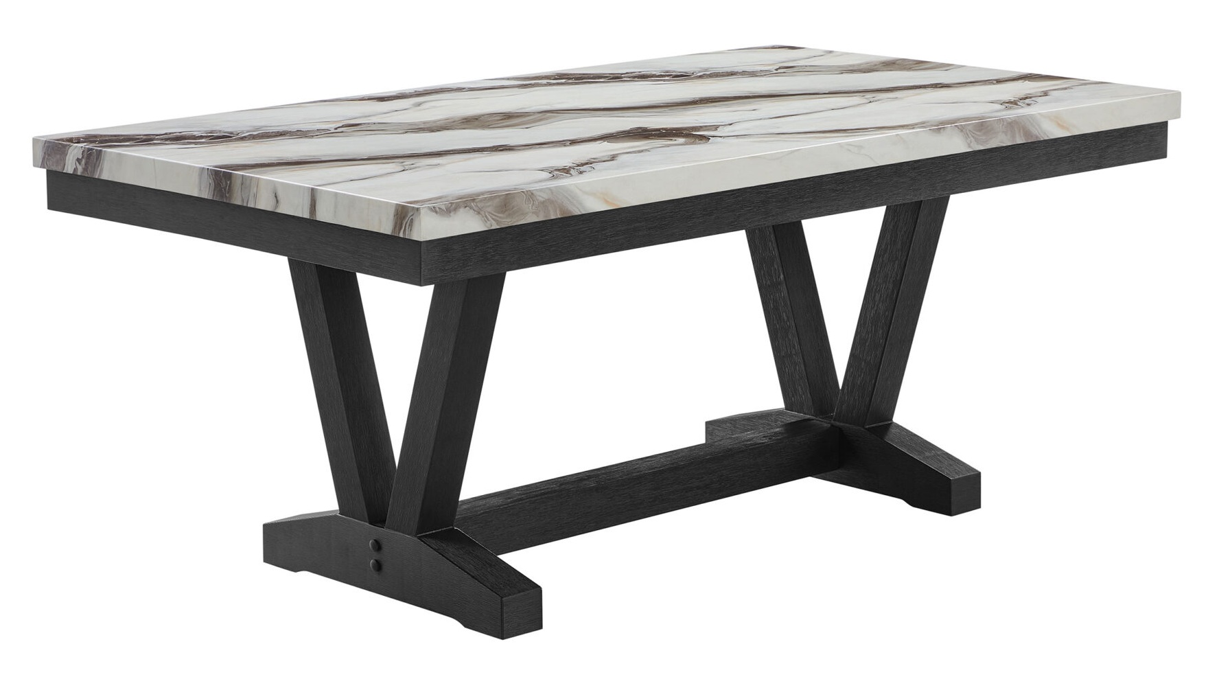 D1319 Faux Marble Rectangular Dining Room Set