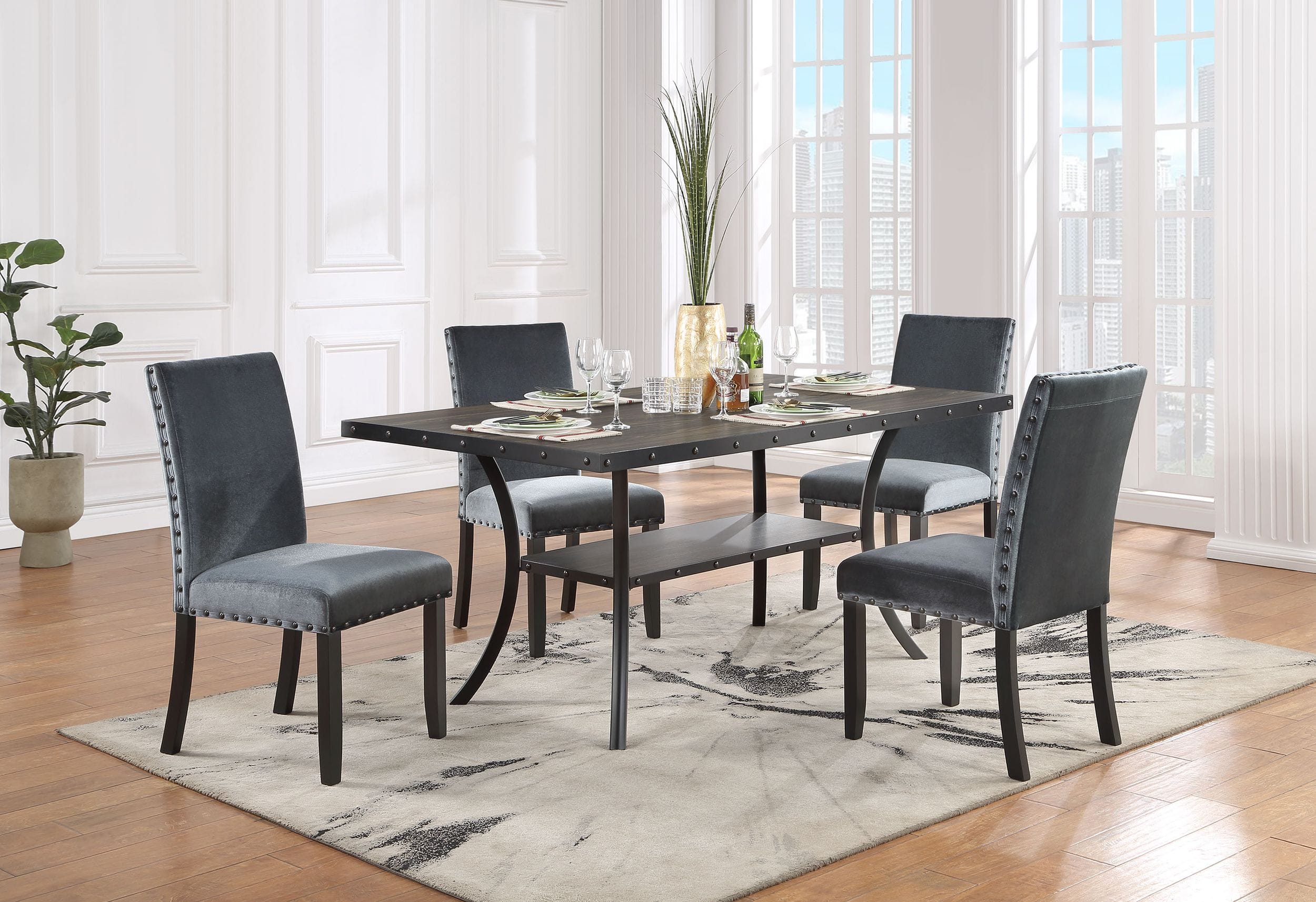 D1622 Fabric/Wood Dining Chair